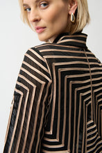 Load image into Gallery viewer, Satin & Mesh Abstract Print Jacket With Bell Sleeve