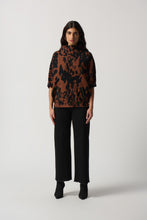 Load image into Gallery viewer, Joseph Ribkoff Rust Leopard Print 3/4 Sleeve Top