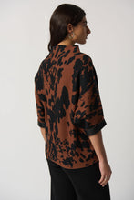 Load image into Gallery viewer, Joseph Ribkoff Rust Leopard Print 3/4 Sleeve Top