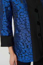 Load image into Gallery viewer, Joseph Ribkoff - Royal Blue & Black Pebble Print Jacket/Top Size 14