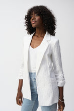 Load image into Gallery viewer, Joseph Ribkoff - Textured White Blazer With 3/4 Sleeves