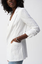 Load image into Gallery viewer, Joseph Ribkoff - Textured White Blazer With 3/4 Sleeves