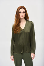 Load image into Gallery viewer, Joseph Ribkoff Khaki Blouse Size 12