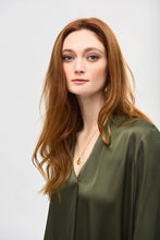 Load image into Gallery viewer, Joseph Ribkoff Khaki Blouse Size 12