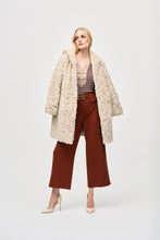 Load image into Gallery viewer, Joseph Ribkoff - Faux Cream Fur Reversible Coat