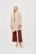 Load image into Gallery viewer, Joseph Ribkoff - Faux Cream Fur Reversible Coat