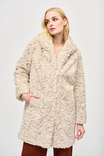 Load image into Gallery viewer, Joseph Ribkoff - Faux Cream Fur Reversible Coat