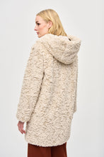 Load image into Gallery viewer, Joseph Ribkoff - Faux Cream Fur Reversible Coat