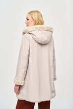 Load image into Gallery viewer, Joseph Ribkoff - Faux Cream Fur Reversible Coat