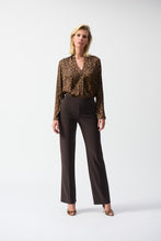 Load image into Gallery viewer, Joseph Ribkoff - Leopard Print V Neck Blouse Size 12, 20, 22 & 24