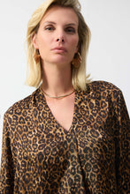 Load image into Gallery viewer, Joseph Ribkoff - Leopard Print V Neck Blouse Size 12, 20, 22 & 24