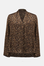 Load image into Gallery viewer, Joseph Ribkoff - Leopard Print V Neck Blouse Size 12, 20, 22 & 24