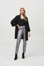 Load image into Gallery viewer, Joseph Ribkoff - Black Longline Diamante Detail Cardigan