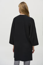 Load image into Gallery viewer, Joseph Ribkoff - Black Longline Diamante Detail Cardigan