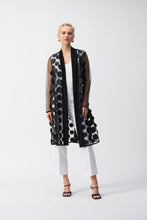 Load image into Gallery viewer, Joseph Ribkoff - Mesh Dot Black Cover Up Jacket