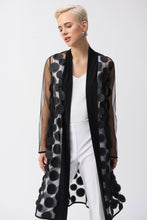 Load image into Gallery viewer, Joseph Ribkoff - Mesh Dot Black Cover Up Jacket