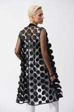 Load image into Gallery viewer, Joseph Ribkoff - Mesh Dot Black Cover Up Jacket