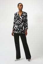 Load image into Gallery viewer, Brushstroke Abstract Zip Tunic Top