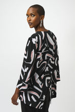 Load image into Gallery viewer, Brushstroke Abstract Zip Tunic Top