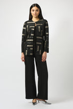 Load image into Gallery viewer, Geometric Contrast Collarless Jacket