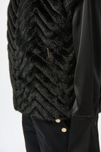 Load image into Gallery viewer, Black Faux Fur Zip Body Warmer