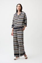 Load image into Gallery viewer, Joseph Ribkoff Geometric Print Boxy Top With Shirt Collar