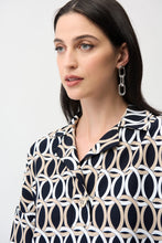 Load image into Gallery viewer, Joseph Ribkoff Geometric Print Boxy Top With Shirt Collar