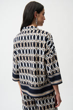 Load image into Gallery viewer, Joseph Ribkoff Geometric Print Boxy Top With Shirt Collar