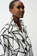 Load image into Gallery viewer, Joseph Ribkoff Floral V-Neck Crinkle Fabric Shirt