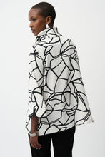 Load image into Gallery viewer, Joseph Ribkoff Floral V-Neck Crinkle Fabric Shirt