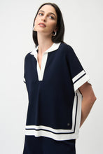 Load image into Gallery viewer, Joseph Ribkoff Stripe Collared Knit Top
