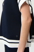 Load image into Gallery viewer, Joseph Ribkoff Stripe Collared Knit Top