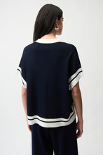 Load image into Gallery viewer, Joseph Ribkoff Stripe Collared Knit Top