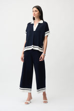 Load image into Gallery viewer, Joseph Ribkoff Stripe Hem Wide-Leg Trousers