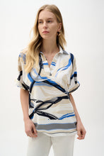 Load image into Gallery viewer, Joseph Ribkoff Recycled Woven Abstract Print Boxy Top