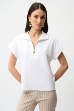 Load image into Gallery viewer, Stretch Poplin Straight Top With Zipped Neckline
