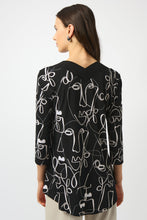 Load image into Gallery viewer, Abstract Print V-Neck Tunic Top