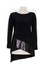 Load image into Gallery viewer, Joseph Ribkoff Black Glitter Blouse Size 20 & 22