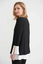 Load image into Gallery viewer, Joseph Ribkoff Tunic Style Black & White Top Size 16