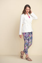 Load image into Gallery viewer, Joseph Ribkoff - Striped & Floral Print Trousers Size 14