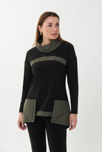 Load image into Gallery viewer, Joseph Ribkoff - Khaki & Black Roll Neck Jumper Size 12, 16 & 18