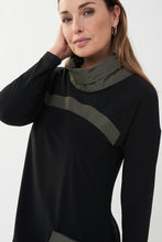 Load image into Gallery viewer, Joseph Ribkoff - Khaki & Black Roll Neck Jumper Size 12, 16 & 18
