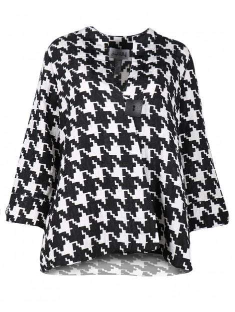 Joseph Ribkoff - Houndstooth Black & White Buttoned Jacket Size 16