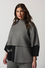 Load image into Gallery viewer, Joseph Ribkoff Grey &amp; Black Knitted Jumper
