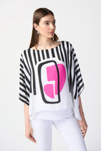 Load image into Gallery viewer, Joseph Ribkoff - Abstract Design Poncho Style Top
