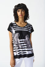 Load image into Gallery viewer, Joseph Ribkoff - Stripe &amp; Floral Print Top
