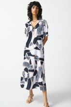 Load image into Gallery viewer, Joseph Ribkoff - Abstract Style Navy Patterned Dress

