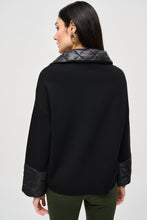 Load image into Gallery viewer, Joseph Ribkoff - Black Quilted Design Coat
