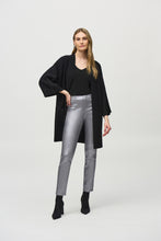 Load image into Gallery viewer, Joseph Ribkoff - Black Longline Diamante Detail Cardigan
