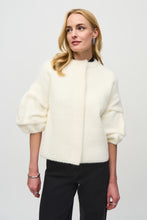 Load image into Gallery viewer, Joseph Ribkoff - Cream Sweater Style Puff Sleeve Jacket
